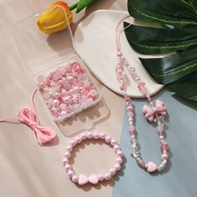 1 Set de accesorios de cuentas acrílicas de colores, fresco y lindo estilo universitario, adecuado para decoración en pulseras, llaveros, mochilas, accesorio de moda de verano, regalo encantador para amigos, manualidades con cuentas