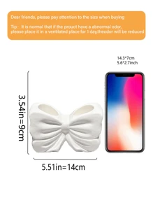 1 pieza Estante de almacenamiento de cosméticos con forma de lazo estilo nórdico, estante de almacenamiento de cepillos de dientes, decorativo para escritorio en el hogar, decoración estética para la habitación, decoración del hogar, ahorro de espacio, accesorios para cocina, baño, dormitorio, para vacaciones, playa, colección de baño, colección de dormitorio, gran capacidad