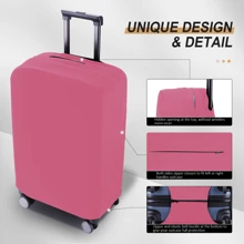 Thick Stretch Fabric Suitcase Cover, Solid Color Simplist Design, Suitable For 19-33 Inch Travel Luggage, Protect Against Scratches, Dust And Bumps At The Airport Graduation Bag For School School Accessories School Stuff