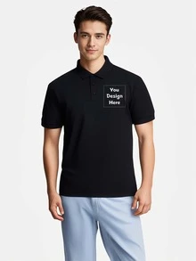 Custom Logo Or Print Design Men's Short Sleeve Polo Shirt, Casual Business Commute Collared T-Shirt, Spring Summer S-2XL Ornamental,Dawg Stylish,Fashion,Hipster,Contracted,Easy Costume,Modest Fashion,Minimal Chic,Casual Custom,Unique,Personalized Ideal Gifts For Him Family,Boyfriend,Friends,Children - Multicolor - View 16