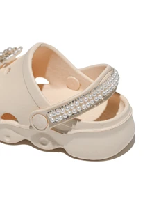 HOEASE Exklusive modische leichte Clogs für Mädchen, EVA Weichsohle rutschfest, atmungsaktiv und bequem, Lässig Garten- und Strandschuhe, personalisierte und angepasste Accessoires, für Zuhause und Unterwegs, für alle Jahreszeiten