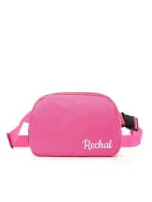 1pc Custom Bride Fanny Pack, Custom Bachelorette Fanny Pack, Personalized Crossbody Wedding Purse, Custom Fanny Pack, Personalized Fanny Pack, Personalized Waist Bag, Custom Belt Bag, Anniversary Gift, Valentine Gift, Birthday Gift, Wedding Gift, Mother's Day Gift, Best Friend Gift, Gift For Mom/Her/Girlfriend/Wife/Friend - Hot Pink - View 4