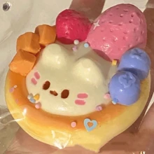 Tartaleta de gato esponjosa, tartaleta de gato cremosa esponjosa, juguete antiestrés esponjoso de baba con textura suave de silicona