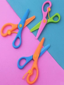 1 pièce Ciseaux pour enfants, ciseaux pour artisanat pour papier, ciseaux pour débutants avec lame en plastique, arts DIY, ciseaux pour enfants de couleur aléatoire, ciseaux pour enfants, ciseaux pour artisanat, ciseaux pour enfants, arts et artisanat pour enfants, arts et artisanat pour enfants