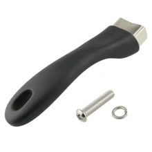 Mango de baquelita de 1 pieza HJ Garden, reemplazo de mango largo antiquemaduras, adecuado para reemplazo de mango de espátula de cocina, portátil - Negro - Ver 1