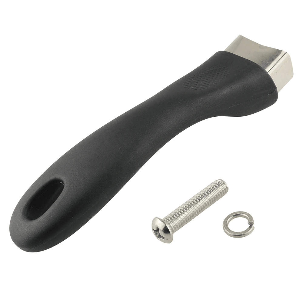 Mango de baquelita de 1 pieza HJ Garden, reemplazo de mango largo antiquemaduras, adecuado para reemplazo de mango de espátula de cocina, portátil - Negro - Ver 1