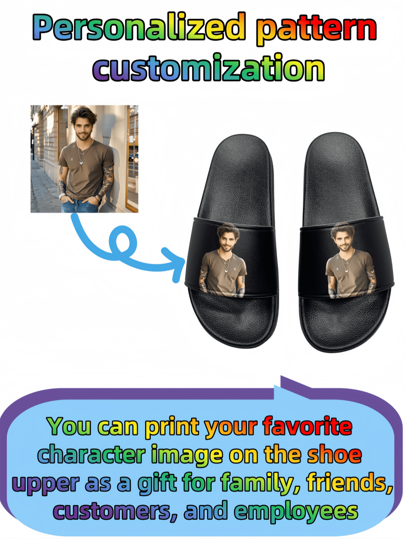 Customized Slippers With Personal Design, Suitable As Gifts For Family, Friends, Employees, For Beach, Travel, Office, Home Ornamental, Dawg Stylish, Fashion, Hipster, Contracted, Casual, Cute Cuties, Minimal Chic, Cozy Custom, Unique, Personalized Ideal Gifts For Him, Ideal Gifts For Her Family, Friends