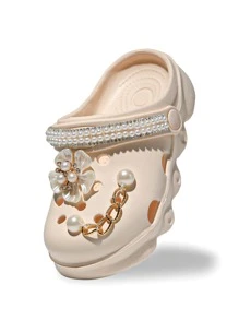HOEASE Exklusive modische leichte Clogs für Mädchen, EVA Weichsohle rutschfest, atmungsaktiv und bequem, Lässig Garten- und Strandschuhe, personalisierte und angepasste Accessoires, für Zuhause und Unterwegs, für alle Jahreszeiten
