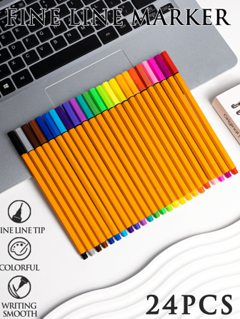 Paquete de 24 colores de bolígrafos de punta fina / rotuladores / marcadores para volver a la escuela