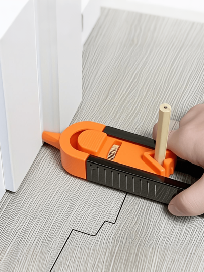 [Zuverlässige Präzision] Präzisions-Holzbearbeitungswerkzeugsatz mit Verriegelungsmechanismus - Einstellbarer asymmetrischer Kurven- und Konturmarkierungslinieal, langanhaltend Kunststoff/Metall, für genaue DIY-Projekte, Holzbearbeitungswerkzeuge und -zubehör