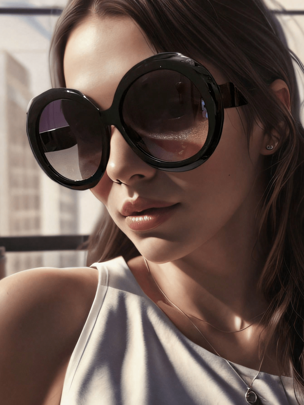 European & American Style Oversized Fashion Fashion Glasses - High-Quality Retro Design, Slim Face, Street Photography For Summer Beach Vacation,Outdoor,Travel