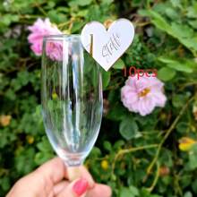 Etiqueta personalizada de acrílico para copa de vino, toppers para bebidas de boda, encantos de vino personalizados, tarjetas con nombres en forma de corazón para favores de boda, encantos de vino de acrílico, tarjetas con nombres para la boda