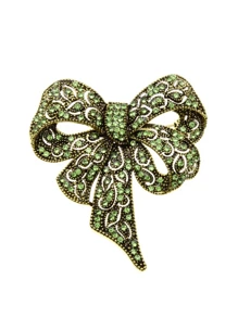 1 pieza Broche de cinta negra clásica y elegante de estilo retro para mujer, accesorio de moda para abrigo y ropa