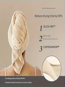 1pc Quick Dry Hair Towel, Women's Microfiber Hair Drying Cap - Bathroom Bath Towel And Shower Cap, Suitable For Long, Thick, Curly Hair - Super Soft Elastic Hair Wrap, Super Absorbent, Fast Drying - Mother's Day Gift, Travel, Vacation, Party Favors Bathroom Decor Summer Back To School
