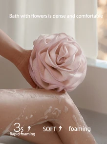 1pc Flower Language Bath Sponge Puff High-Grade Non-Loose Large Size Flower Language Bath Flower Loofah Super Soft Foaming Bath For Ladies