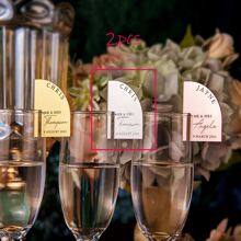 Personalized Acrylic Wine Glass Label,Wedding Place Card Ideas Glass Marker Wine Charm Wedding Drink Tags Champagne Charms Drink Label Glass Charm Disc Name Tags