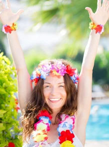 1set-40cm Hawaiian Costume For Women's Luau Party Outfits Luau Grass Skirt Headbands Set Tropical Beach Hula Skirt, Hawaiian Grass Skirt With Garland, Summer & Beach Party Costume For Women's Luau Dance Party Decoration,Hawaiian Party Gift Ideas Gift Party Decoration Hula Dress Performance Garland Hula Dress, Individual Garland Decoration Hawaiian Party Decoration Flower Necklace, Headband And Wristband