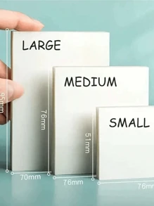 1pc Transparent Sticky Notes, High-Quality Adhesive Memo Pads, Waterproof And Writable, Suitable For Students
