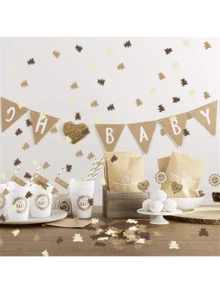 100 件/包泰迪熊纸屑，用于揭示性别装饰熊主题生日派对装饰用品桌面散布，婴儿洗礼派对装饰，生日派对装饰用品桌面散布，圣诞节，生日派对桌面装饰，圣诞节母亲节毕业 - 彩色 - 查看 3