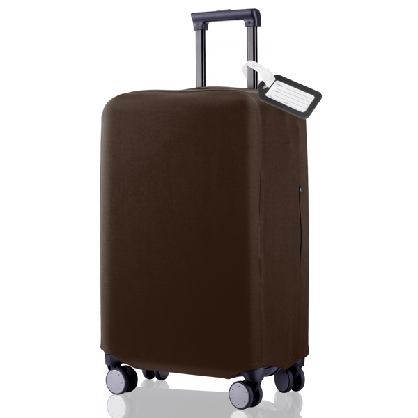 Épais couvre-bagage extensible, design minimaliste de couleur unie, protection anti-collision pour l'enregistrement à l'aéroport, convient pour les bagages de voyage de 19 à 33 pouces pour les accessoires et les fournitures scolaires