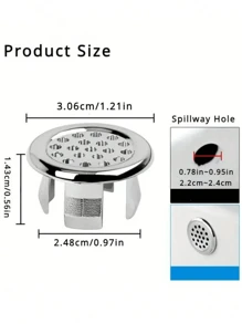 2pcs/4pcs/6pcs Ceramic Sink Countertop Container Sink Art Basin Overflow Drain Plug Fittings