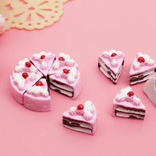 10pcs Dollhouse Miniature Food Cakes: Mini Kitchen Cake Shop Desserts Scene Realistic Dessert Model