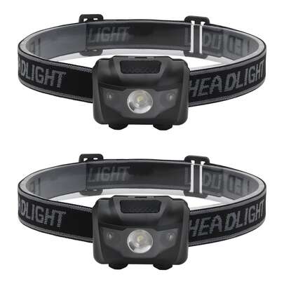 3W Super Bright Mini Headlamp, Red LED Headlight, 4 Modes, AAA Battery Powered, Waterproof, Suitable For Camping, Fishing And Other Outdoor Activities. This Headlamp Is Made Of Durable Aluminum Alloy Material, Ensuring Its Long Service Life Even In Harsh Outdoor Environments. It Is Equipped With A 3W LED Lamp And Two Mini Red Fog Lights.