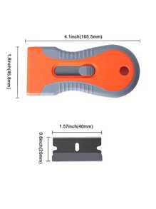 1set Ceramic Glass Cleaning Squeegee With 10 Blades, Telescopic Adjuster Knife, Cleaning Squeegee Tool For Removing Labels, Stickers, Decals And Paint From Glass And Stoves, Cleaning Accessories, Household Cleaning Supplies, Room Decoration, Can Be Used To Prevent Oil Stains, Garbage, Etc., Suitable For Kitchens, Restaurants, Parties, Gatherings, Travel, Family Gifts, Home Gifts