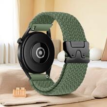 1 pieza Hebilla de paracaídas universal compatible con correas de reloj de 18mm, 20mm y 22mm, compatible con Sam Galaxy Watch 7 6 5 4 de 40mm y 44mm para mujer y hombre, correa de repuesto de bucle trenzado de liberación rápida compatible con relojes Garmin/HW Watch GT/Amazfit/Fossil, banda de reloj inteligente deportiva y transpirable de nailon
