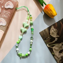 1 Set de accesorios de cuentas acrílicas de colores, fresco y lindo estilo universitario, adecuado para decoración en pulseras, llaveros, mochilas, accesorio de moda de verano, regalo encantador para amigos, manualidades con cuentas