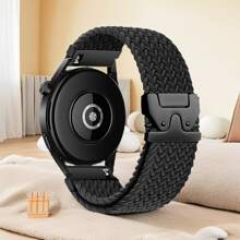 1 pieza Hebilla de paracaídas universal compatible con correas de reloj de 18mm, 20mm y 22mm, compatible con Sam Galaxy Watch 7 6 5 4 de 40mm y 44mm para mujer y hombre, correa de repuesto de bucle trenzado de liberación rápida compatible con relojes Garmin/HW Watch GT/Amazfit/Fossil, banda de reloj inteligente deportiva y transpirable de nailon