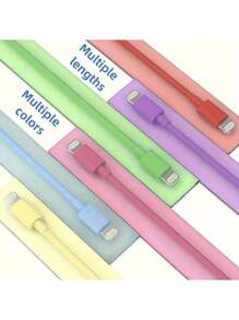 10ft/3m 6.6ft/2m 3.3ft/1m Super Long Charger Cable For Compatible With Iphone, Multicolor Cords For Compatible With Iphone Fast Charging High Speed Data Sync USB Cable For Compatible With Iphone, IPad,USB Charging Cable Nan