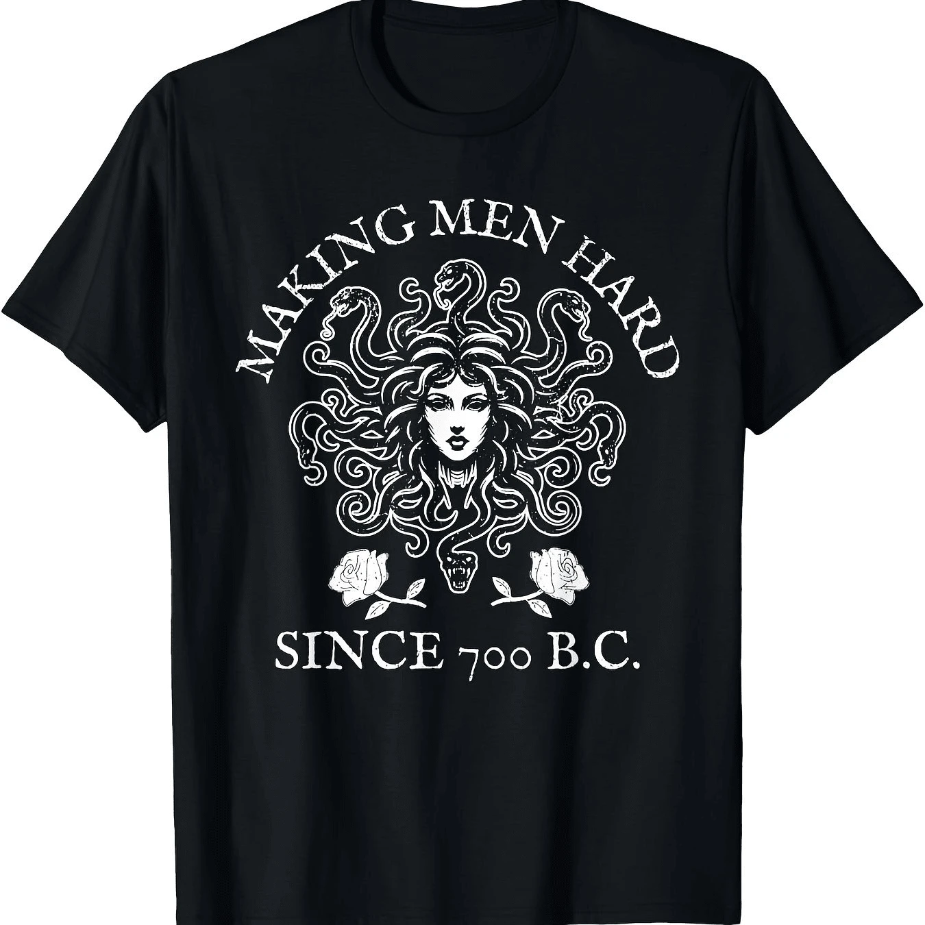 Funny Medusa Shirt | Making Men Freeze Since 700 BC Graphic Tee | Men Gifts Graphic Tees Shirts Men Stylish T-Shirts - 黑色 - 查看 1