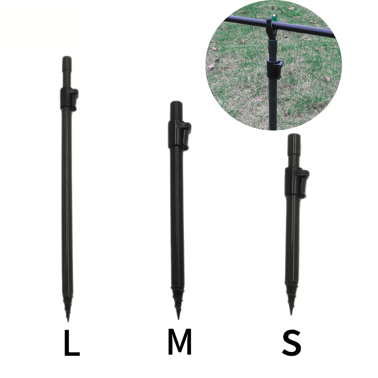 2pcs/Set Ground Insert Fishing Rod Support Aluminum Alloy Material Lightweight And Portable