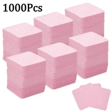 2000/1000/200pcs Nail Wipes - Professional Lint-Free Nail Polish Remover Pads, UV Gel Cleansing Tissues, Unscented Manicure Prep And Finish Nail Art Cleaning Tool(Pink)