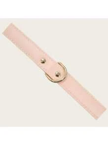 New INS Style Pink Leather Pet Dog Collar With Gold Buckle, Suitable For Large, Medium And Small Pets, Soft, Comfortable, Durable Gold-Plated Metal Buckle, More Sturdy Than Plastic Buckle, Easy To Tighten And Quickly Release
