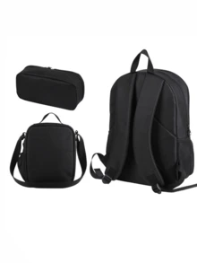 Customized 3 Pieces Bag Set – Upload Your Photo To Personalize Backpack, Shoulder Bag & Storage Pouch, Creative Gift, For Daily Commute, School & Travel (Please Provide Large-Sized Pictures) - Multicolor - View 9