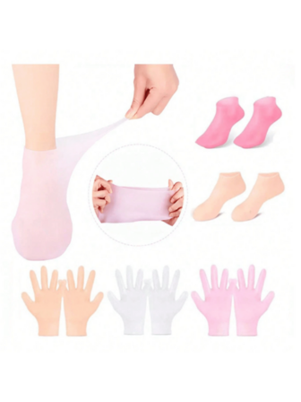 1 Set Silicone Foot Mask Pack, Moisturizing Socks, Foot Care For Softening Calluses And Cracked Heels, Beach Socks, Soft Foot Sleeve