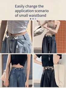 1 Paar Damen Tier Muster Schmetterling Taillenkorsett Schnalle, Faux Perlen Dekor Taillenkorsett Schnalle für Jeans, verstellbare Doppel-Schnallen Taillenkorsett Clip für Kleider, Röcke, Lässig Kleidung, Feiertage, verhindert Verrutschen, Mode Taille Fixierung