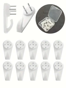5/10Pcs Invisible Traceless Nail Hook, Wall Mounted Single Nail Hook, Wall Hanging Painting Hook, No-Drill Strong Load-Bearing Invisible Hook, Hanging Photo Picture Frame, Wedding Photo Hook