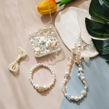 1 Set de accesorios de cuentas acrílicas de colores, fresco y lindo estilo universitario, adecuado para decoración en pulseras, llaveros, mochilas, accesorio de moda de verano, regalo encantador para amigos, manualidades con cuentas