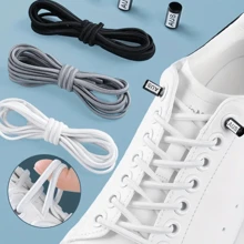 1 Pair Of Elastic No-Tie Shoelaces With Buckle - Multicolor, Quick-Lace System For Sneakers And Shoes, Durable Knit Fabric, Non-Fade, Easy To Use Shoelace Aid Tool