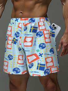 Pantalones casuales para hombres para actividades al aire libre, vacaciones y playa, de alta calidad y muy elásticos, tipo bermudas estilo hawaiano