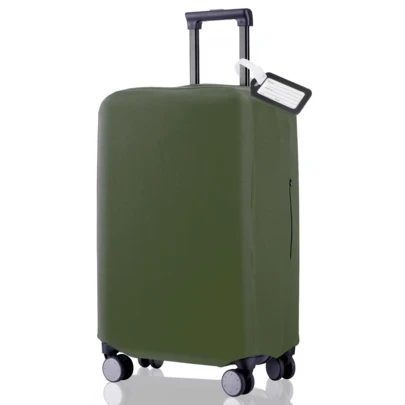 加厚防刮弹性行李箱套，纯色简约，机场值机保护，适合 19-33 英寸旅行行李毕业包，适用于学校、学校配件、学校用品