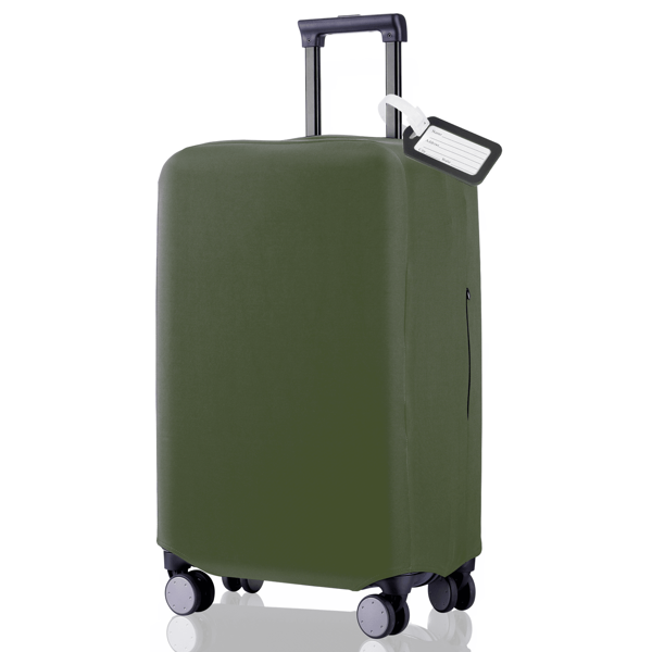 Épais Housse de protection élastique anti-rayures pour valise, couleur unie minimaliste, protection pour l'enregistrement à l'aéroport, convient aux bagages de voyage de 19 à 33 pouces, sac de remise des diplômes pour l'école, accessoires scolaires