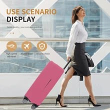 Thick Stretch Fabric Suitcase Cover, Solid Color Simplist Design, Suitable For 19-33 Inch Travel Luggage, Protect Against Scratches, Dust And Bumps At The Airport Graduation Bag For School School Accessories School Stuff