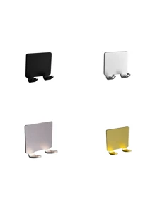 6-Piece Punch-Free Razor Holder, Adhesive Metal Hooks, Accessories Organizer, Modern Wall-Mounted Design, Easy To Install, Smooth Metal Surface, Durable, Not Easy To Rust, Reusable, Suitable For Kitchen, Bathroom.