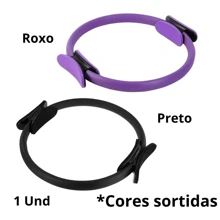 Anel Pilates Cor Sortido Preto Ou Lilas Atividade Fisica Esporte Yoga Academia Treino