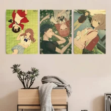 1 件/3 件墙面艺术海报动漫复古动漫海报声音形式海报复古家居装饰画生活画礼物咖啡店帆布技术无框 - 彩色 - 查看 8