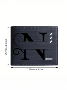 Customized Men's Imitation Leather Wallet - Engraved With Initials And Name,Personalized Name Cardholder, Men'S Casual Pu Wallet With Card Slots, Zipper Coin Purse, Money Clip,Coin Bag Zipper Men Wallets Men Wallet Male Money Purses,Short Bifold, Artistic Letter Design, Men'S Fashion Accessories,Valentine'S Day Gifts Father'S Day Gifts - Royal Blue - View 6